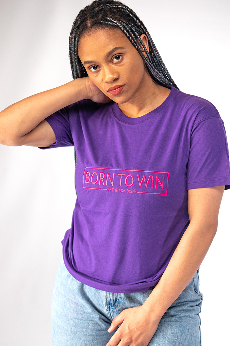 Colorblock Tshirt - Purple - Image 2